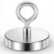 VNDUEEY Strong Neodymium Fishing Magnets, 700 lbs Pulling Force, Rare Earth Magnet with Countersunk Hole Eyebolt for Retrieving in River Lake, Beach, Lawn -3 inch