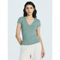 thumbnail image 1 of Scoop Women's and Women's Plus Ultimate Refined Contour V Neck Tee, Sizes XS-4X, 1 of 5