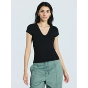 Women's and Women's Plus Ultimate Refined Contour V Neck Tee, Sizes XS-4X