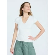 Scoop Women's and Women's Plus Ultimate Refined Contour V Neck Tee, Sizes XS-4X
