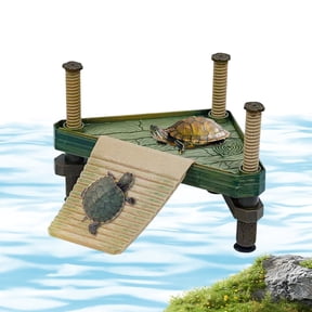 VNEKVA Aquarium Floating Turtle Basking Dock, Resting Platform for Turtles, Frogs & Aquatic Crabs