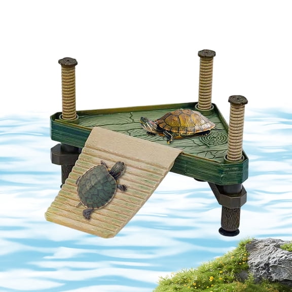 VNEKVA Aquarium Floating Turtle Basking Dock, Resting Platform for Turtles, Frogs & Aquatic Crabs