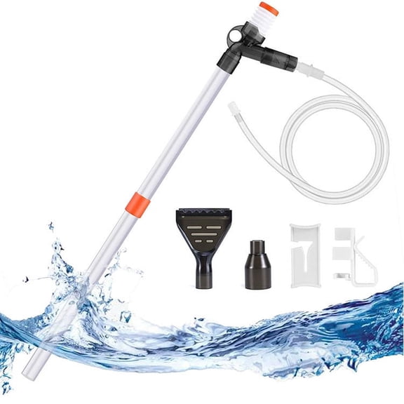 VNEKVA Aquarium Gravel Cleaner Siphon, Fish Tank Vacuum Cleaner & Water Changer for Gravel and Sand