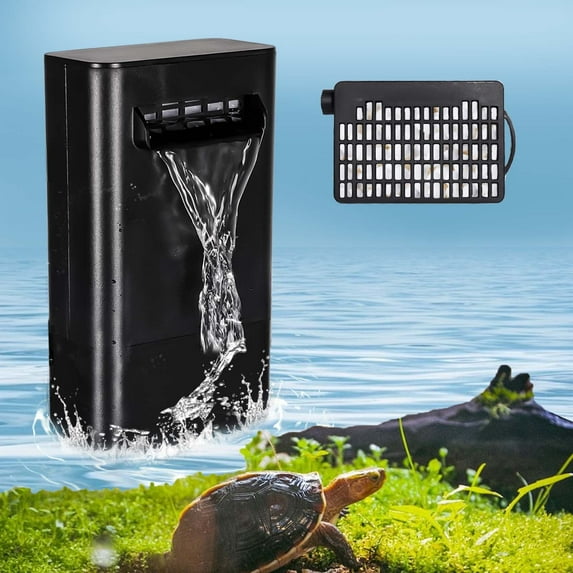 VNEKVA Low Water Level Turtle Tank Filter, 70GPH Internal Aquarium ...