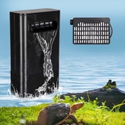VNEKVA Low Water Level Turtle Tank Filter, 70GPH Internal Aquarium Filter for 2 8Gallon small Fish Tanks
