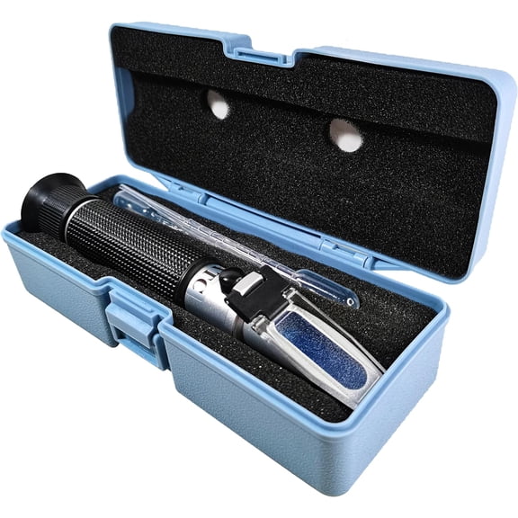 VNEKVA Marine Aquarium Salinity Refractometer with ATC, 0-100 PPT Seawater Salt Tester for Saltwater Fish Tank Fishkeeping