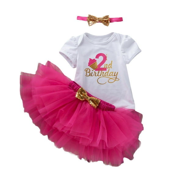 VNKIDY Baby Girls Outfits Sets Tutu Skirts And O-Neck Tops Birthday Party Clothes Sets For Soft Comfortable Toddler Outfits Sets Versatile