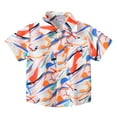 thumbnail image 1 of VNKIDY Boy's Shirt Spring Summer Kids Strawberry Cherry Print Loose Fit Shirt Short Sleeve Button Front Shirt For Daily Outdoor Wear Leisure Top, 1 of 7