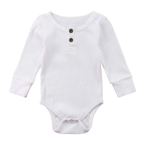 VNKIDY Boys Bodysuits Soft Long Sleeve Crewneck Solid Romper Comfortable Infant Onesie For Daily Wear Outdoor Activities Casual Jumpsuit