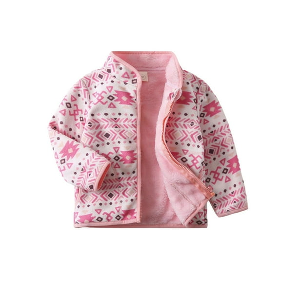 VNKIDY Boys Coat Plush Jacket Kids Warm Zip Up Outerwear Soft Casual Long Sleeves Coats For Toddlers Lightweight Comfortable Pullover For Fall Winter