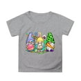 thumbnail image 1 of VNKIDY Boys Girls Easter T-Shirts Unisex Kids Easter Cartoon Colorful Elf Prints Tees Short Sleeve Crewneck Top For Casual Daily Holiday Wear Fashionable Top Grey 4-5 Years, 1 of 4
