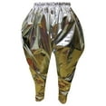 thumbnail image 1 of VNKIDY Boys Girls Kids Solid Color Shiny Metallic Harem Pants Elastic Waist Loose Fit Dance Trousers For Performance Party Streetwear Cozy Pants, 1 of 6