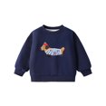 thumbnail image 1 of VNKIDY Boys Girls Sweatshirt Kids Festive Dachshund Embroidery Crewneck Sweatshirt Long Sleeve Soft Loose Fit Pullover For Adorable Casual Daily Wear Activities Stylish Top, 1 of 7