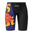 thumbnail image 1 of VNKIDY Boys Kids Athletic Swim Jammers With Shark Surf Print Quick Dry Knee Length Swim Shorts For Training Water Activities Leisure Swimwear, 1 of 2