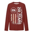 thumbnail image 1 of VNKIDY Boys Kids Patriotic Crew Neck Long Sleeve T Shirt 250 Years USA Vintage Distressed Flag Print Tee For Independence Day Wear Lightweight Top, 1 of 4