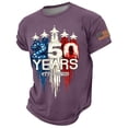 thumbnail image 1 of VNKIDY Boys Kids Patriotic Crew Neck T Shirt Short Sleeve USA 1776-2026 250 Years Jet Airplane Flag Design Print Tee For Independence Day Casual Wear Cozy Top, 1 of 5