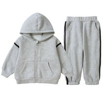 VNKIDY Boys Outfits Sets Winter Kids Tracksuit Long Sleeve O-Neck Zip Up Hoodie With Jogger Pants Two Piece Outfits Sets For Toddler Children Kids Breathable