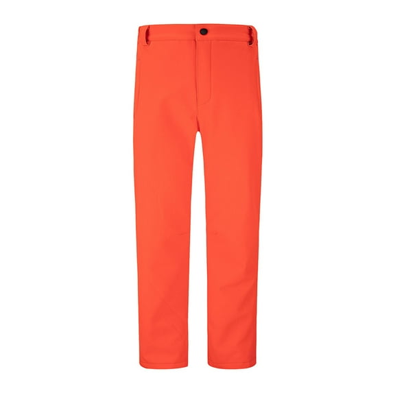 VNKIDY Boys Pants Children Kids Winter Plush Interior Thermal Solid Color Pants Windproof Loose High Waisted Trousers For Outdoor Wear Comfortable Trousers