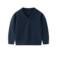 thumbnail image 1 of VNKIDY Boys Sweaters Girls Basic Knit Sweater Solid Comfortable Kids Pullover Top For Toddlers Children Long Sleeve Daily Wear Casual Outfit Cozy Knitwear, 1 of 7