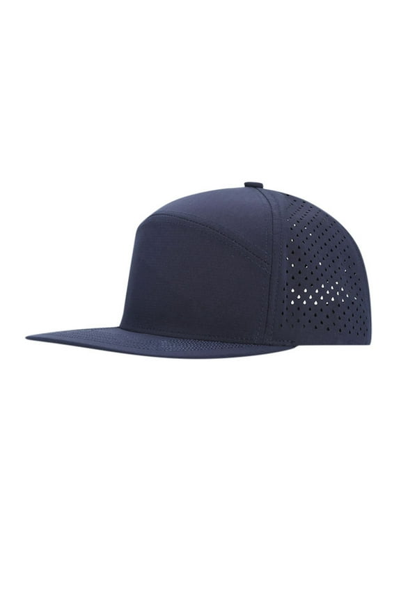 Classic Men Hats Men Flat Brim Baseball Cap Adjustable Performance Snapback Hats Perforated Cap Solid Color Summer Autumn