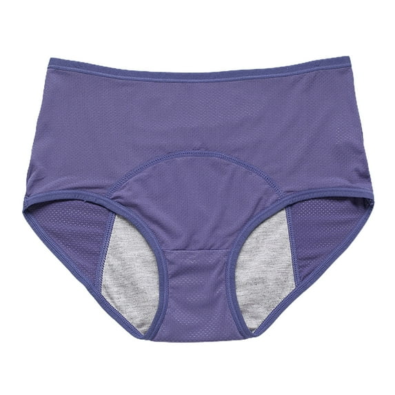 VNKIDY Classic Women Panties Period Underwear 40 To 150KG Plus Size L To 8XL Underpanties Leak Proof Before And After Menstruation Medium To High Waisted Solid Color Panties Summer Autumn