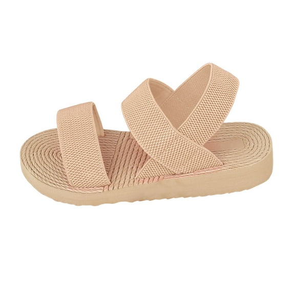 VNKIDY Classic Women Shoes Shoes Summer Fashion Beach Sandals Solid Color Mesh Elastic Band Wedge Sandals Autumn Footwear