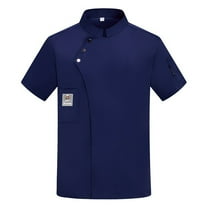 VNKIDY Comfortable Women Jackets Unisex Men's Chef Coat Jacket Women For Kitchen Restaurant Cooking Work Chef Uniforms Shirt Tops Solid Color Summer Autumn