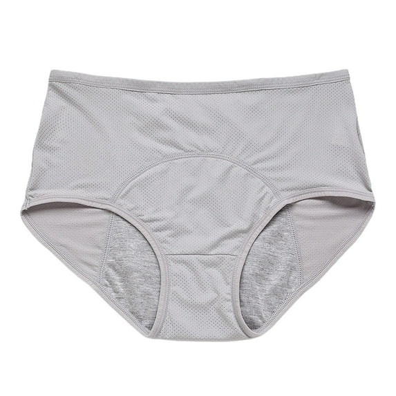 VNKIDY Comfortable Women Panties Period Underwear 40 To 150KG Plus Size L To 8XL Underpanties Leak Proof Before And After Menstruation Medium To High Waisted Solid Color Panties Summer Autumn