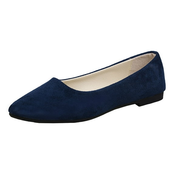 VNKIDY Comfortable Women Shoes Comfortable Casual Shoes On Ballet With Square Toe Fashion Pointed Toe Casual Slip On Flats Footwear Solid Color Summer Autumn