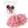 thumbnail image 1 of VNKIDY Cute Baby Girl Outfits Sets Cartoon Print Tops And Skirt Matching Clothes Sets Soft Comfortable Toddler Outfits Sets Classic, 1 of 7
