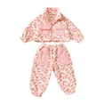 thumbnail image 1 of VNKIDY Girls Athletic Outfits Winter Children Kids Thickened Thermal 2 Piece Tracksuit Long Sleeve Crewneck Zipper Plush Leopard Prints Outerwear Loose Fit Pants For Cold Weather Leisure Outfits, 1 of 7