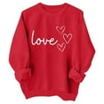 thumbnail image 1 of VNKIDY Girls Boys Kids Valentine's Day Sweatshirt Minimalist Letter Heart Pattern Prints Long Sleeve Crewneck Loose Fit Pullover For Daily Casual Holiday Outdoor Activities Soft Top, 1 of 2