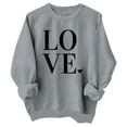 thumbnail image 1 of VNKIDY Girls Boys Kids Valentine's Day Sweatshirt Minimalist Letter Pattern Prints Long Sleeve Crewneck Loose Fit Pullover For Daily Casual Holiday Outdoor Wear Stylish Top, 1 of 2