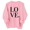 thumbnail image 1 of VNKIDY Girls Boys Kids Valentine's Day Sweatshirt Minimalist Letter Pattern Prints Long Sleeve Crewneck Loose Fit Pullover For Daily Casual Holiday Outdoor Wear Lovely Top, 1 of 2