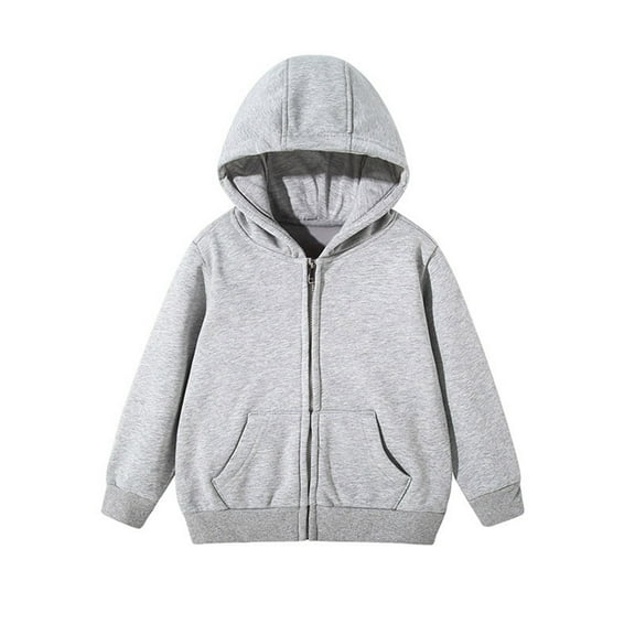 VNKIDY Girls Coat Autumn Winter Plush Thermal Jacket Long Sleeve Hooded Zipper Coat With Pockets For Casual Daily Wear Classic Outerwear