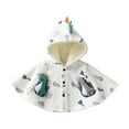 thumbnail image 1 of VNKIDY Girls Coat Kids Baby Autumn Winter Cute Dinosaurs Outerwear Thicken Warm Hooded Pockets Coat Cape For Cold Weather Classic Outerwear, 1 of 7