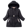 thumbnail image 1 of VNKIDY Girls Jacket Kids Toddler Baby Unisex Patchwork Long Sleeve Spring Winter Cute Coat Plush Hooded Padded Jacket Outwear Clothes Fashionable Tops, 1 of 3
