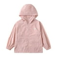 thumbnail image 1 of VNKIDY Girls Jacket Sun Jacket Long Sleeve Lightweight Hooded Zipper Coat For Outdoor Activities Casual Wear Windbreaker For Kids Fashionable Tops, 1 of 5