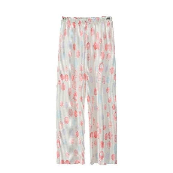 VNKIDY Girls Pants Children Lightweight Pleated Wide Leg Pants Multiple Patterned Designs High Elastic Waisted Trousers For Vibrant Casual Daily Stylish Wear Cute Pants