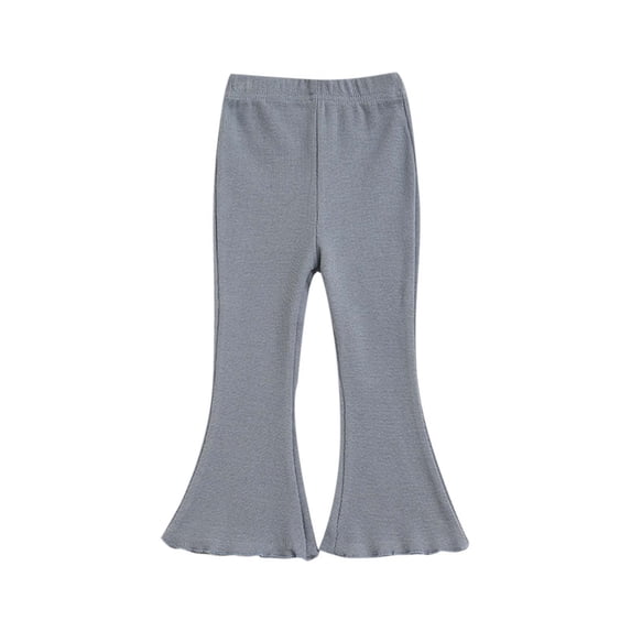 VNKIDY Girls Pants Flared Retro Leggings For Kids Comfortable Elastic Waist Stylish Bell Bottom Design For Spring Autumn Soft Pants