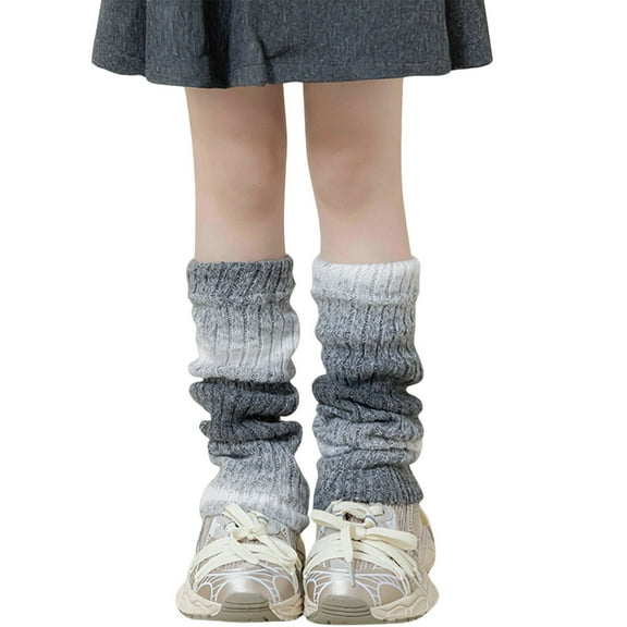 VNKIDY Girls Socks Kids Slouchy Knee High Socks Multiple Gradient Color Soft Knit Stylish Loose Fit Footwear For Daily Casual Activities Lovely Socks