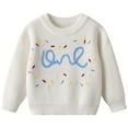 thumbnail image 1 of VNKIDY Girls Sweaters Toddlers Kids Soft Warm Knitted Long Sleeve Creneck Pullover With Handmade Embroidery Cozy Winter Fall Casual For Kids Durable Knitwear, 1 of 8