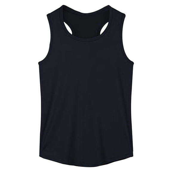 VNKIDY Girls Tees Tank Tops For Summer Comfort Stretchy Sleeveless Solid Color Wear Soft Blend Breathable Loose Fit For Daily Outdoor Activities Stylish Tops