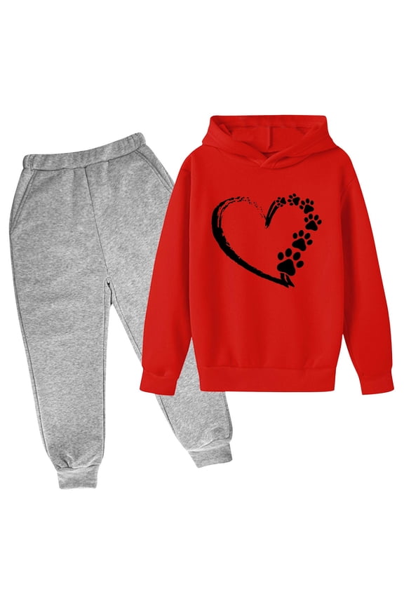 Hoodie Sets For Teen Girls Sweatsuits 2 Piece Outfits Sets Oversized Hoodie And Sweatpants Sets Preppy Clothes Sets Boho