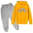 thumbnail image 1 of VNKIDY Hoodie Sets For Teen Girls Sweatsuits 2 Piece Outfits Sets Oversized Hoodie And Sweatpants Sets Preppy Clothes Sets Lovely, 1 of 2