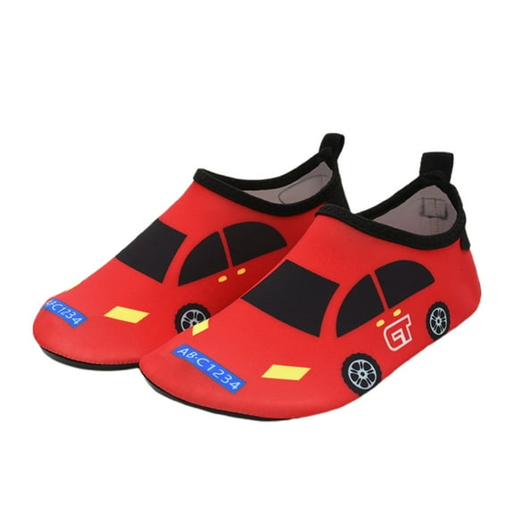VNKIDY Kids Beach Sneakers Children Cartoon Prints Fashion Soft Beach Shoes Anti Ski8d Sole Water Shoes For Boys Girls Outdoor Activities Soft Footwear