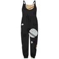 thumbnail image 1 of VNKIDY Kids Boys Girls Space Themed Jumpsuit With Cartoon Satr Moon Print Sleeveless Spaghetti Strap Loose Fit Overalls For Casual Daily Wear Black 5-6 Years, 1 of 4