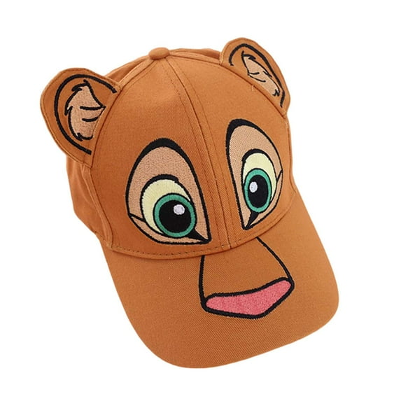 VNKIDY Kids Caps Children Spring Summer Cute Baseball Cap With Lion Face Embroidery Design Boys Girls Cute Sun Hat For Daily Wear Soft Headwear