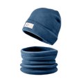 thumbnail image 1 of VNKIDY Kids Caps Winter Warm Hat Neck Gaiter Set Boys Girls Soft Plush Beanie With Brand Label Cozy Neck Warmer For Cold Weather Protection Outdoor Activities Trendy Headwear, 1 of 4