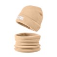 thumbnail image 1 of VNKIDY Kids Caps Winter Warm Hat Neck Gaiter Set Boys Girls Soft Plush Beanie With Brand Label Cozy Neck Warmer For Cold Weather Protection Outdoor Activities Leisure Headwear, 1 of 4